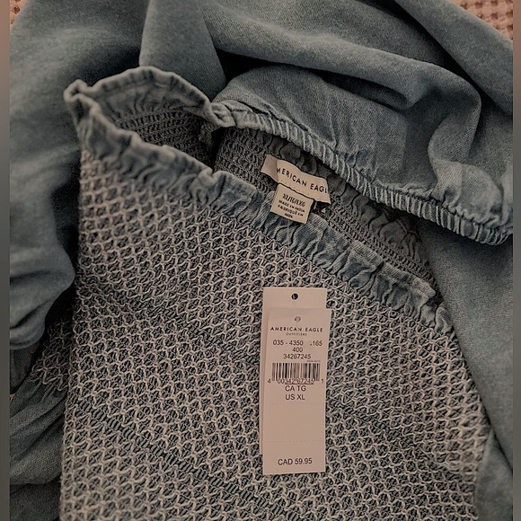 American Eagle AE Smocked Square Neck Top | Size XL | NWT - Picture 6 of 6